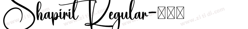 Shapirit Regular字体转换
